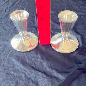 Vintage sterling candle holders pair.